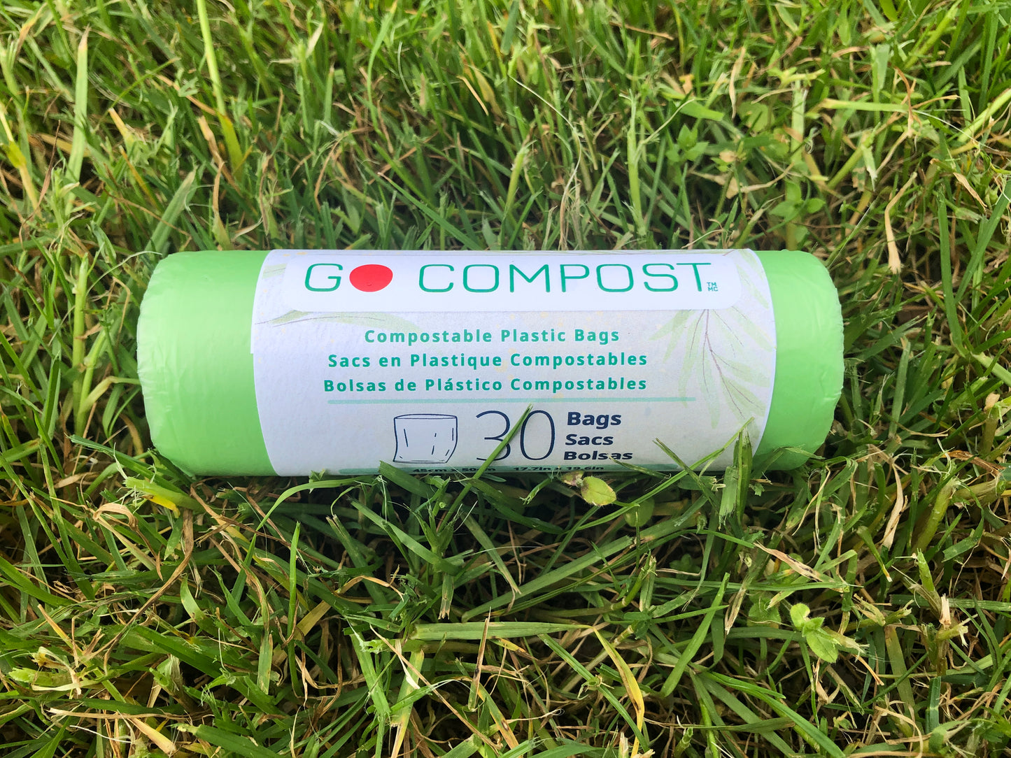 Compostable Bags, 2.6 Gallon Small Disposable Compost Bags, Made from PSM Starch (Green) - 30 Bags